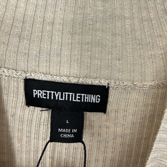 Pretty little thing NWT mock neck ribbed maxi dress large - Picture 4 of 7